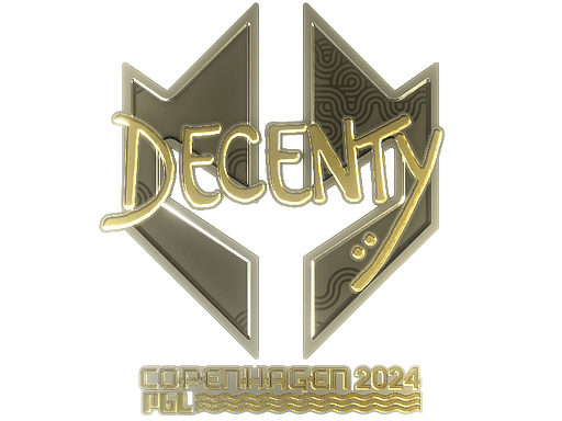 Sticker | decenty (Gold) | Shanghai 2024