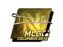 Sticker | DEVIL (Gold) | MLG Columbus 2016