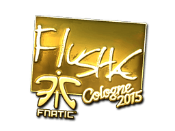 Sticker | flusha (Gold) | Cologne 2016