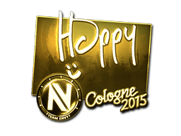 Sticker | Happy (Gold) | Cologne 2016