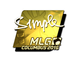 Sticker | s1mple (Gold) | Cologne 2016