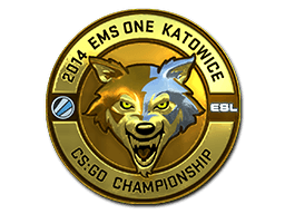 Sticker | Gold ESL Wolf (Foil) | Katowice 2014