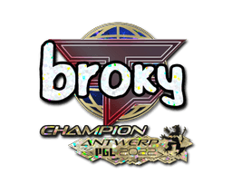 Sticker | broky (Glitter, Champion) | Antwerp 2022