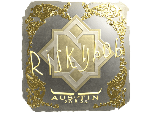 Sticker | riskyb0b (Gold) | Austin 2025